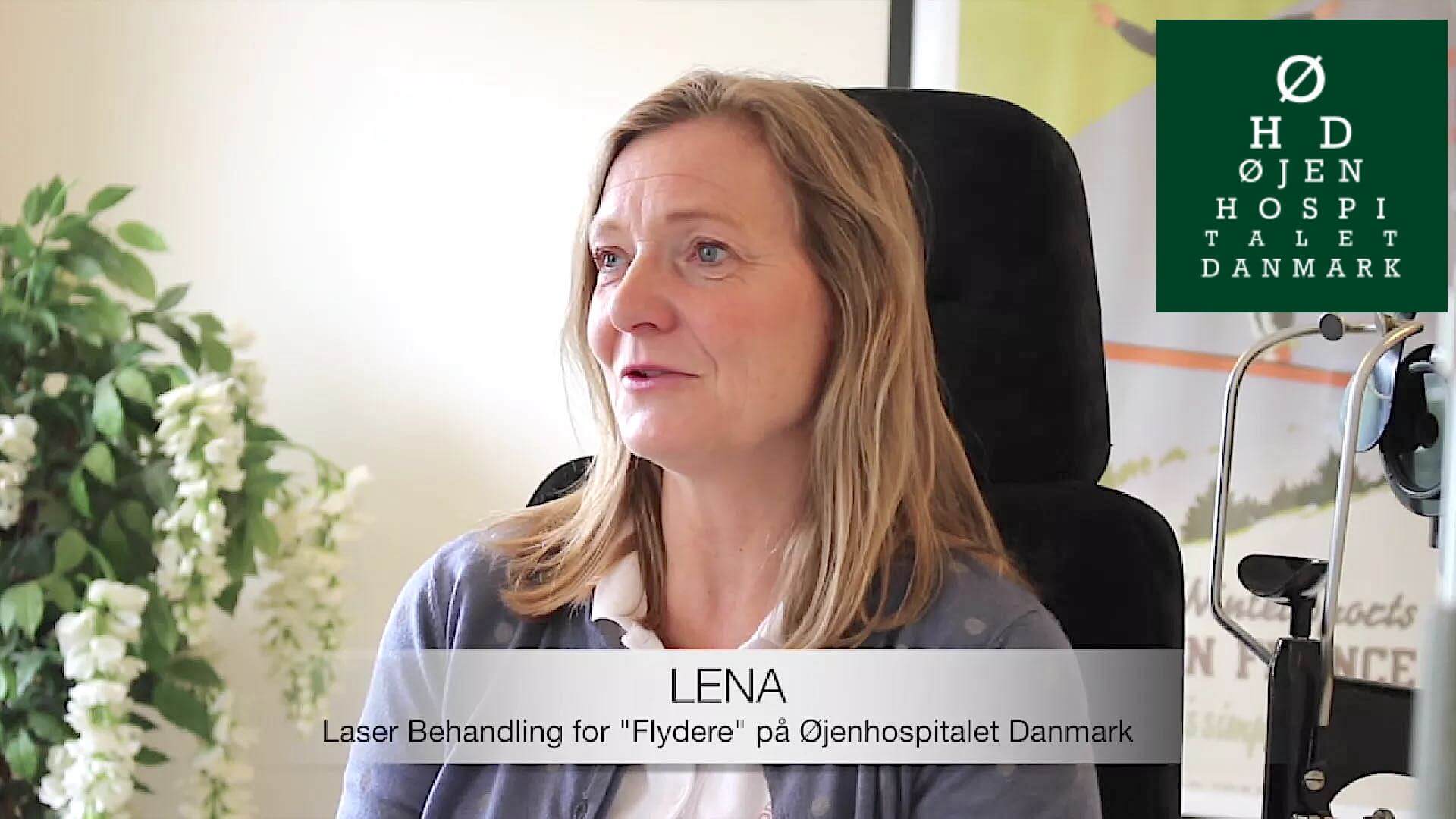 Patientvideo om person, som er behandlet for øjenflydere.