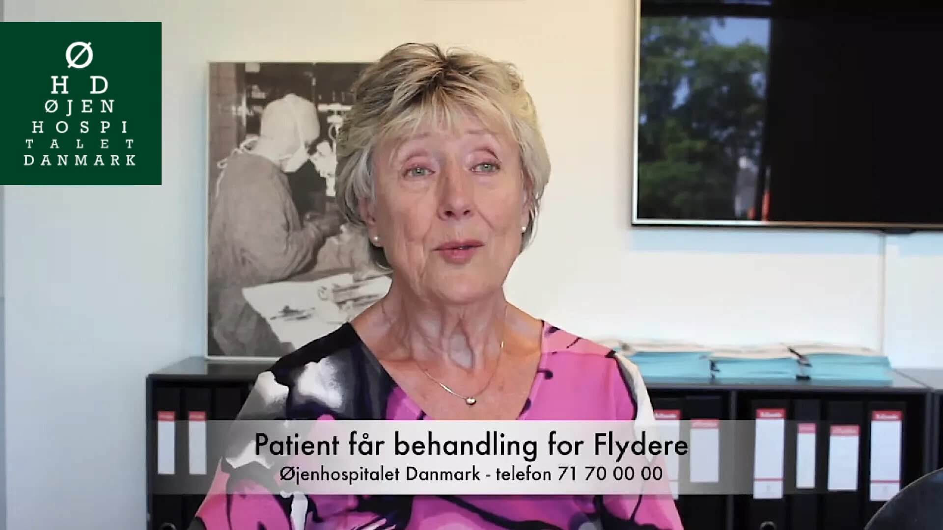 Patientvideo om person, som er behandlet for flydere (floaters).