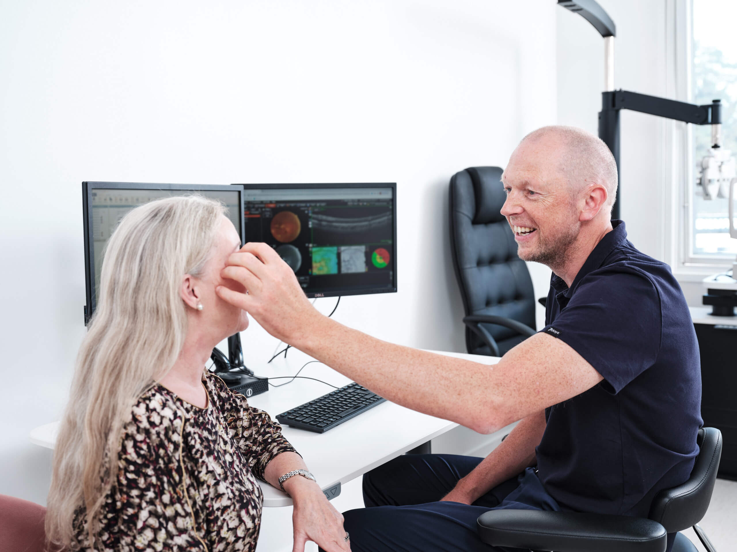 En person undersøges for bygkorn.