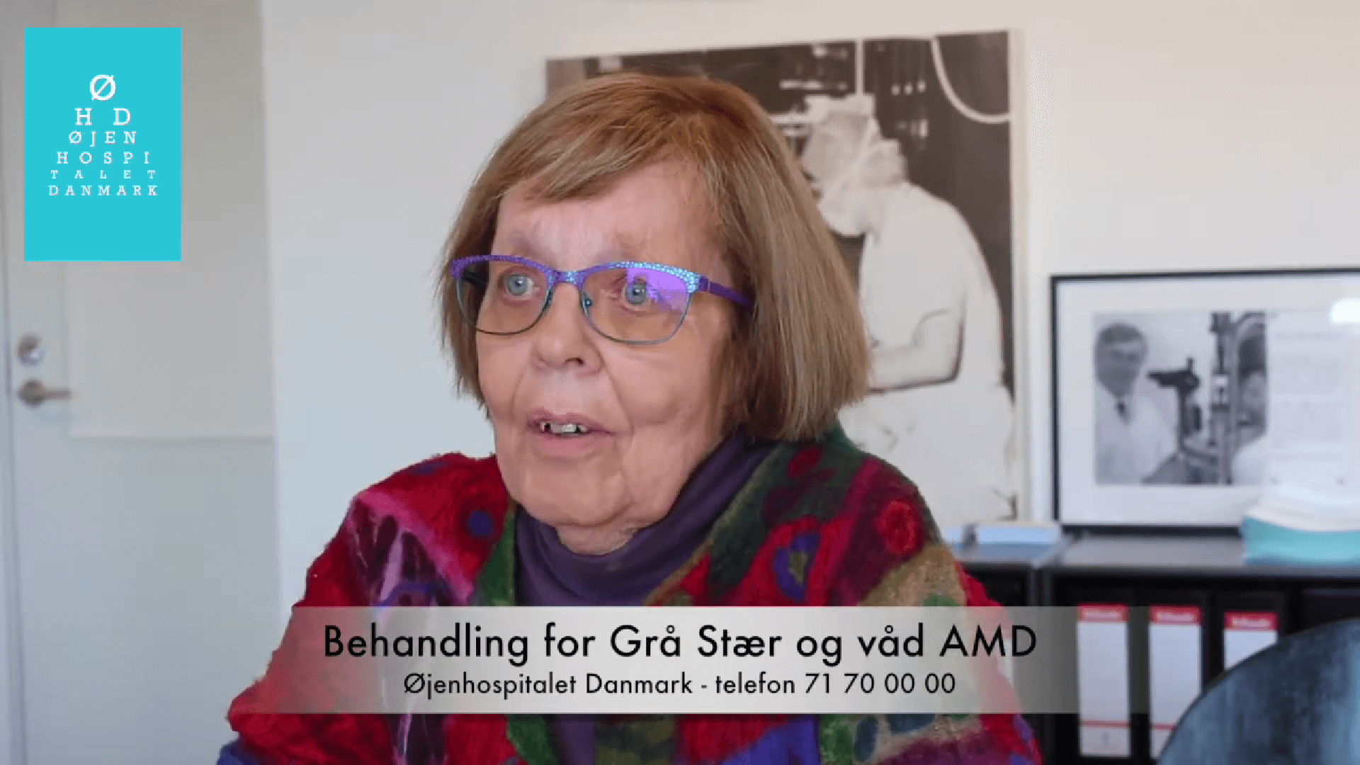 Skærmbillede fra video med Else Marie, der deler sin erfaring med behandlingen.