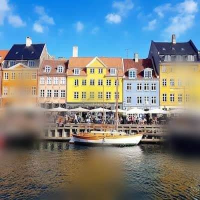 Grøn stær tidligt stadie. Billedet viser Nyhavn som er sløret.