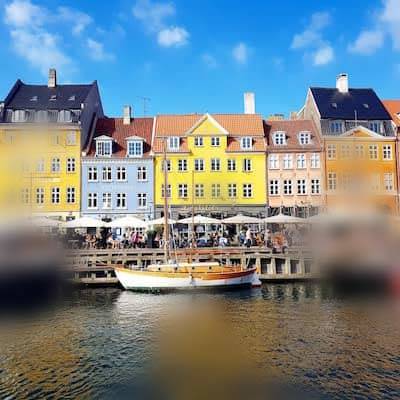 Grøn stær tidligt stadie. Billedet viser Nyhavn som er sløret.